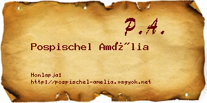 Pospischel Amélia névjegykártya